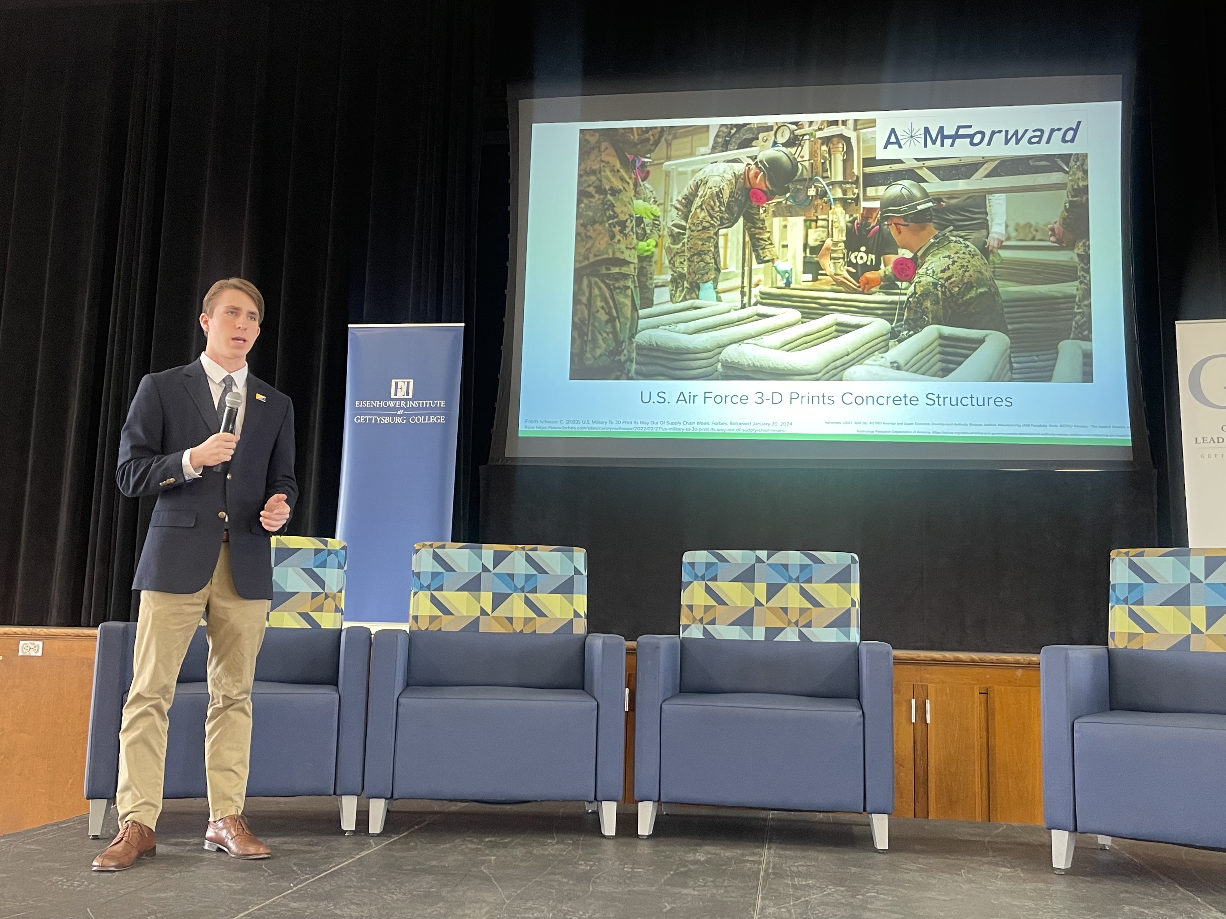 Brandon Fey presenting at the Eisenhower Leadership Conference